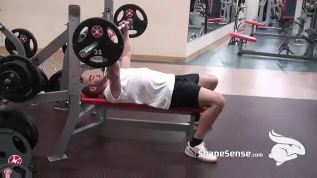 An image of a man performing the bench press exercise.