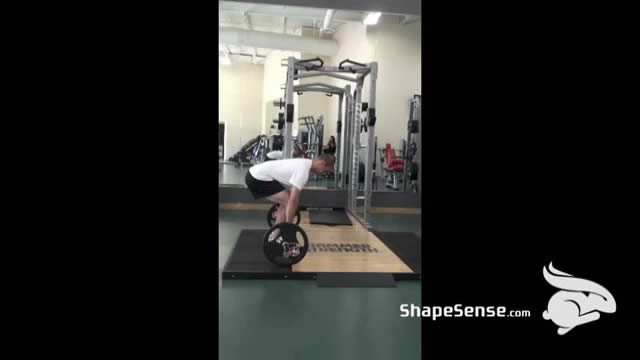 An image of a man performing the deadlift exercise.