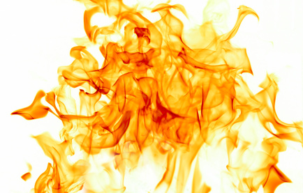 flames on a white background