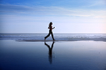 a thumbnail image of a woman jogging on the beach to improve cardiorespiratory fitness